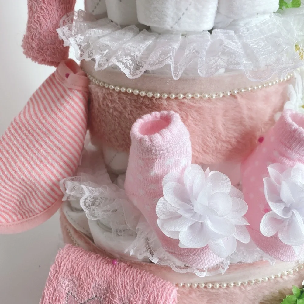 Swan Diaper Cake
